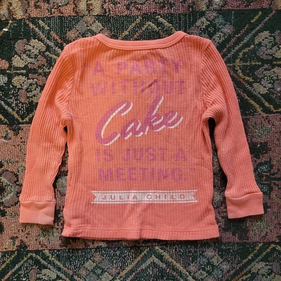 PEEK A Party Without A Cake Is Just A Meeting Long Sleeve Top Size 12-18m - Picture 3 of 5